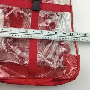 Vintage 90s Childs Small Red Clear Vinyl Tote Bag Purse Backpack Travel Unbranded | Bags | Vintage 9s Childs Small Red Clear Vinyl  main image 2